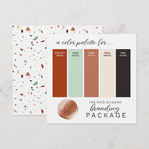 Tarjeta de paleta color Terracotta Beige Sienna y 