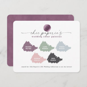 Tarjeta de paleta de color de casamiento de primav