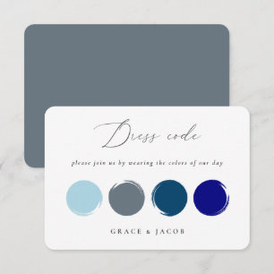 Tarjeta de paleta de color Dusty Blue & Navy Blue 