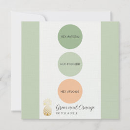 Tarjeta de paleta de color negro verde sabio