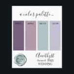Tarjeta de paleta de colores Amethyst Boda 2023<br><div class="desc">Tarjeta de paleta de colores Amethyst Boda 2023</div>