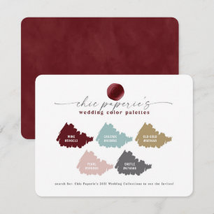 Tarjeta de paleta de colores de boda de invierno r