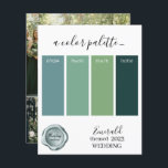 Tarjeta de paleta de colores de Boda esmeralda 202<br><div class="desc">Tarjeta de paleta de colores de Boda esmeralda 2023</div>