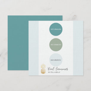 Tarjeta de paleta de colores de invierno frío