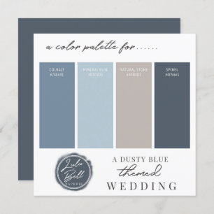 Tarjeta de paleta de colores gris y polvorienta ma