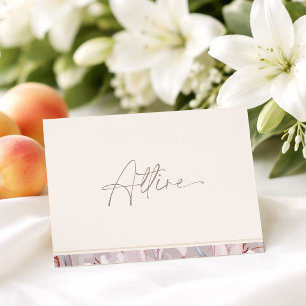 Tarjeta de paleta de colores minimalista para boda
