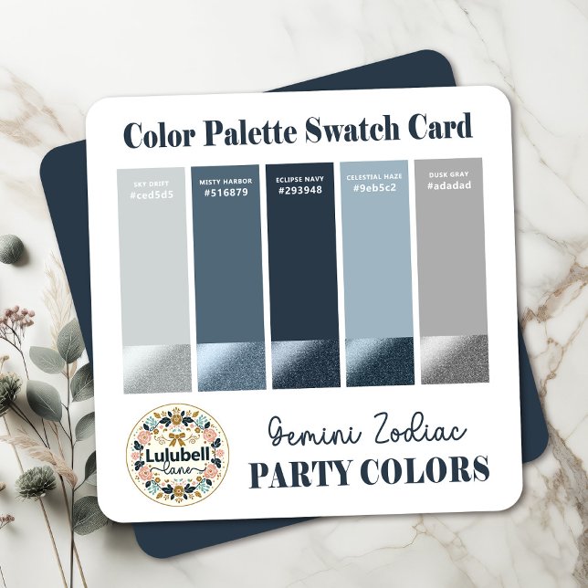 Tarjeta de paleta de reloj de color para el Rótulo (Coordinate Your Taurus Zodiac Event With Our Handy Exclusive Color Palette. Match Everything!)