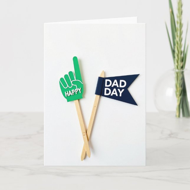Tarjeta de Palitos de Madera del Día del Padre Dul (Anverso)