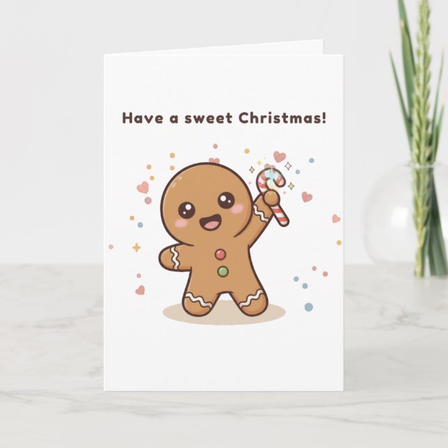 Tarjeta de pan de jengibre Puchi Dōshi linda (Anverso)