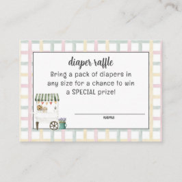 Tarjeta de pañales para el mercado de agricultores