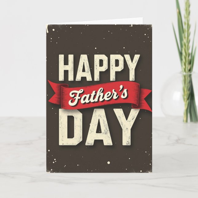 Tarjeta de pancarta clásica del Día del Padre (Anverso)