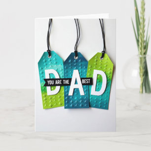 Tarjeta de pancarta de Mejor Papá Geométrico