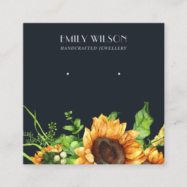 TARJETA DE PANTALLA DE GANANCIA DE NAVY SUNFLOWER  (Anverso)