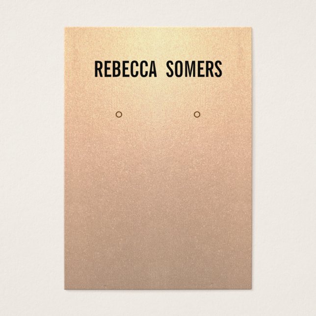 Tarjeta de pantalla de oro Rosa sutil y moderna (Frente)