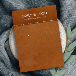 TARJETA DE PANTALLA DE TEXTURA DE CUERO DE TAN