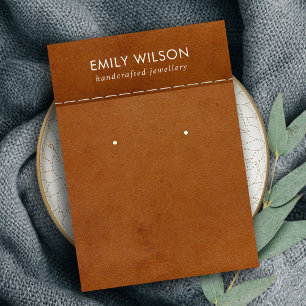 TARJETA DE PANTALLA DE TEXTURA DE CUERO DE TAN