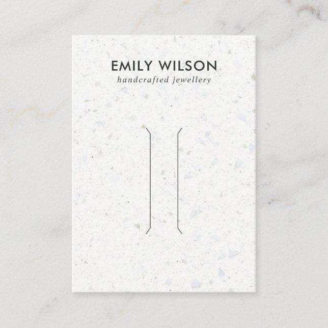 TARJETA DE PANTALLA DEL CLIP DE PELO GRIS RÚSTICO  (Anverso)