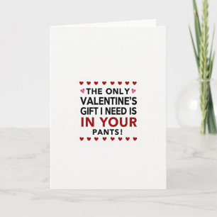 Tarjeta de pantalones divertidos del día de San Va