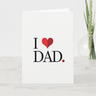 Tarjeta de Papá Corazón Carmesí