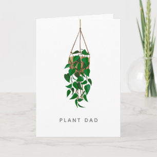 Tarjeta de papá de planta colgante