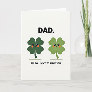 Tarjeta de Papá de Trébol de la Suerte