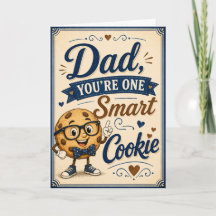 Tarjeta de Papá Eres una Galleta Inteligente