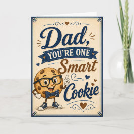 Tarjeta de Papá Eres una Galleta Inteligente