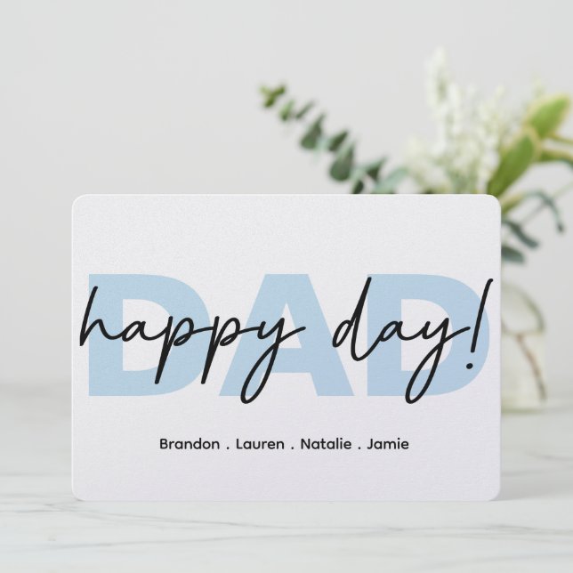 Tarjeta de Papá Feliz Día, regalo del Día del Pers (Anverso de pie)