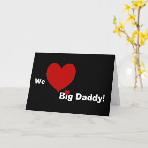 Tarjeta de papá grande de corazón