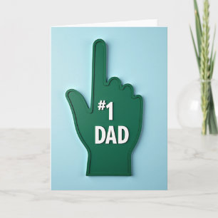 Tarjeta de Papá Número Uno Esmeralda