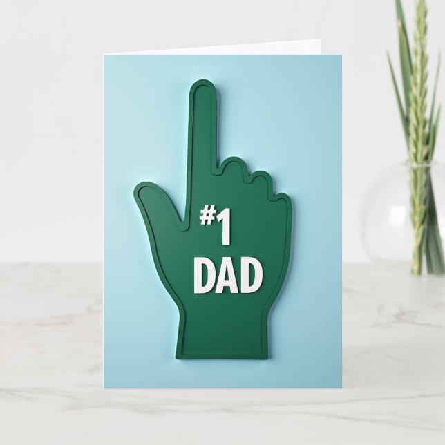 Tarjeta de Papá Número Uno Esmeralda (Anverso)