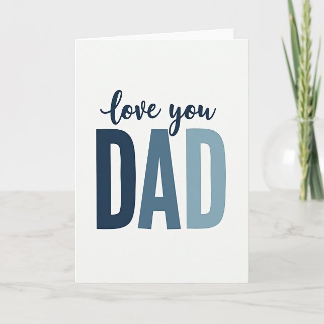 Tarjeta de Papá Padre Gradiente de la Marina (Anverso)