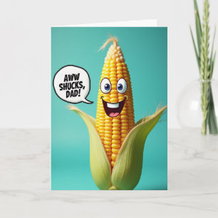 Tarjeta de Papá Qué Vergüenza Maíz Verde