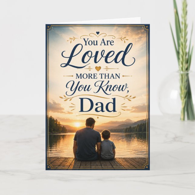 Tarjeta de Papá: Te Aman Más de Lo Que Sabes (Anverso)