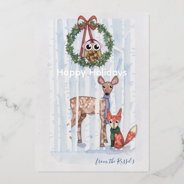 Tarjeta de papel de aluminio con ilustración de Na (Anverso)