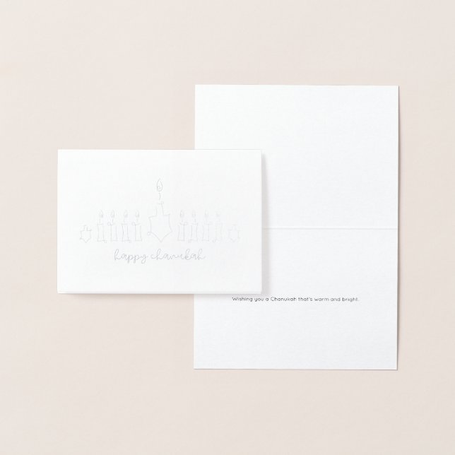 Tarjeta de papel de aluminio de Chanuká (Demostración)