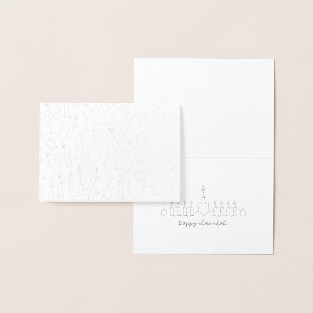 Tarjeta de papel de aluminio de Chanuká (Demostración)