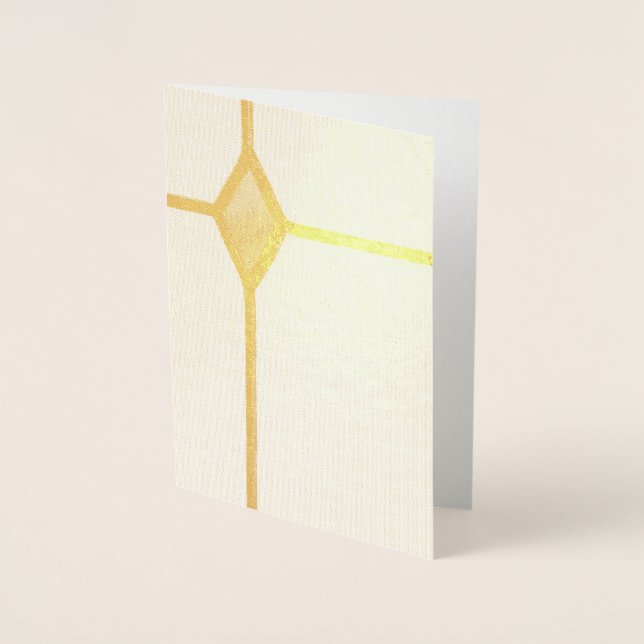 Tarjeta de papel de aluminio de cruz de oro cristi (Anverso)