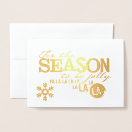 Tarjeta de papel de aluminio de la Temporada