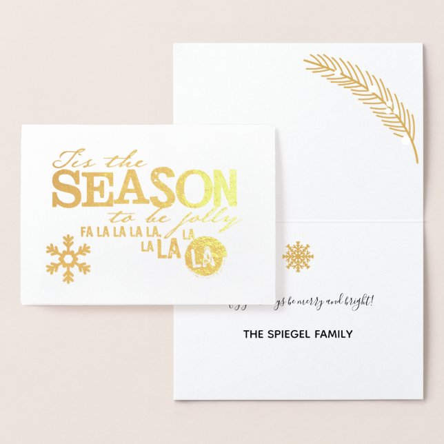 Tarjeta de papel de aluminio de la Temporada (Demostración)