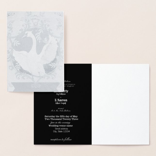 Tarjeta de papel de aluminio pequeña (10,8 x 14 cm (Demostración)