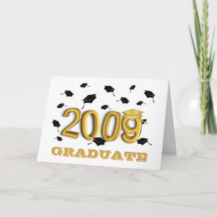 Tarjeta de papel de anuncio de graduación de 2009