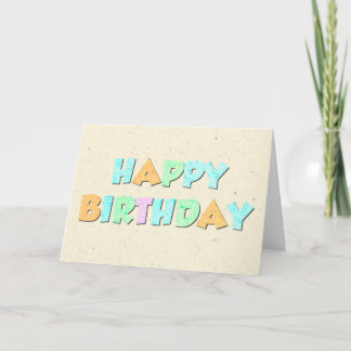 Tarjeta de papel de cumpleaños feliz
