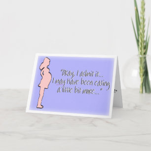 Tarjeta de papel de Invitación preñada para embara