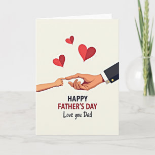 Tarjeta de papel del Día del Padre floral