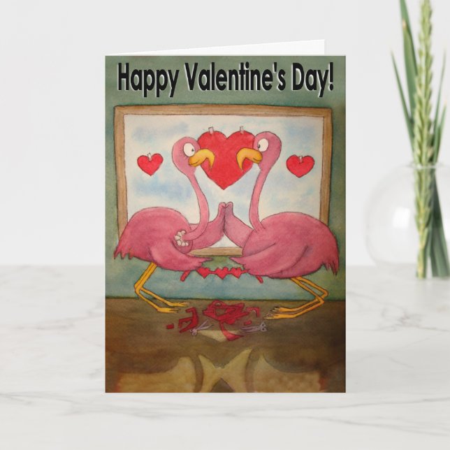 Tarjeta de papel del el día de San Valentín feliz (Anverso)