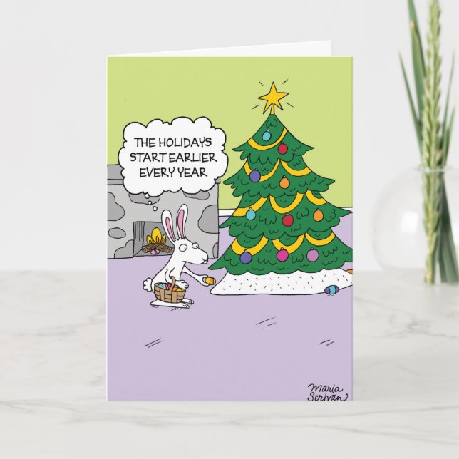 Tarjeta de papel del humor del navidad del (Anverso)