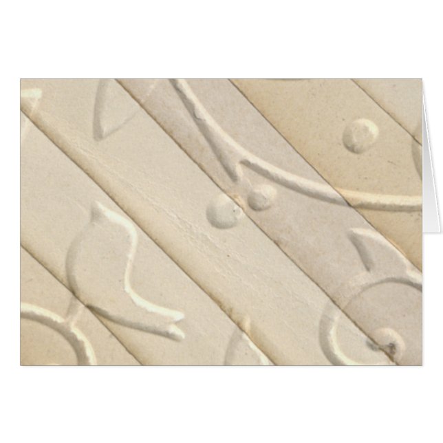 Tarjeta de papel grabado en relieve del diseño (Anverso (Horizontal))