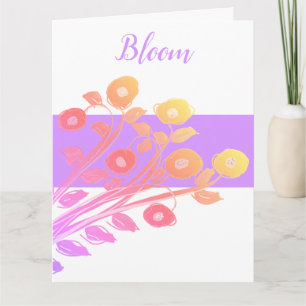 Tarjeta de papel Mauve Happy Birday Girlfriend