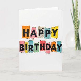 Tarjeta de papel rasgado alegre